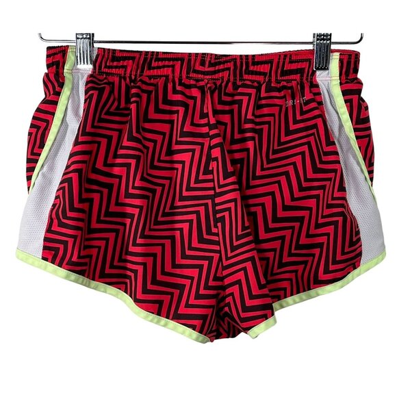 Nike Dri-Fit Red Black Chevron Running Shorts Size S - Picture 7 of 12